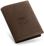 Vertikální pánská peněženka Wild-100% kůže - písková - 2
