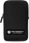Peterson nepromokavý městský batoh školní cestovní robustní dámský pánský + pouzdro - černý - 5