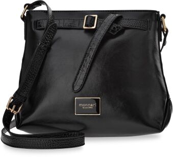 Dámská kabelka Monnari elegantní crossbody postbag s popruhem přes rameno - černá