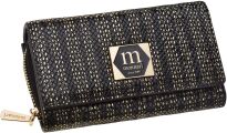 Monnari střední dámská kožená peněženka exkluzivní na zip a druky - černá se zlatou - 2