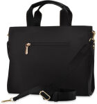 MONNARI dámská shopper aktovka městská velká prostorná taška s kroužkem na klíče a popruhem s logem - černá - 3