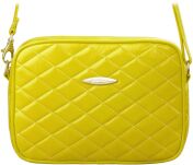 Prošívaná malá dámská crossbody kabelka – žlutá - 5