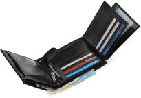 Pánská kožená peněženka Peterson RFID na karty a mince v dárkové krabičce – černá - 6