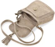Semišová italská dámská kožená kabelka crossbody s třásněmi boho vera pelle italy - 10