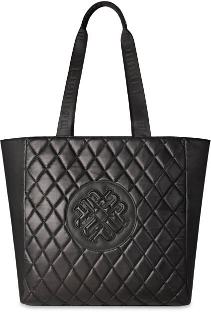 Velká dámská objemná kabelka loďka shopper pikovaná taška monnari shopper přes rameno - černá