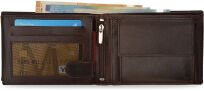 Velká kožená pánská peněženka loren prostranná horizontální - hnědá - 4