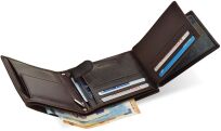 Velká kožená pánská peněženka loren prostranná horizontální - hnědá - 6