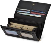 Monnari dámská peněženka se vzorem velká praktická peněženka s květinami - černá - 3