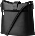 Dámská kožená crossbody kabelka z přírodní kůže VERA PELLE – černá - 3