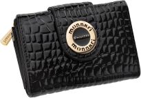 Monnari lakovaná dámská peněženka malá peněženka portmonetka na zip - černá - 5