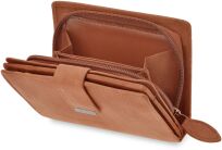 Příruční dámská peněženka s přihrádkami hnědá - 3