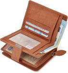 Příruční dámská peněženka s přihrádkami hnědá - 4