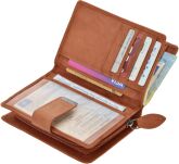 Příruční dámská peněženka s přihrádkami hnědá - 5
