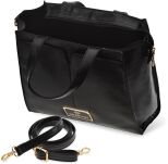 Monnari klasický shopper velká dámská kabelka prostorná taška s reliéfním vzorem - černá - 3