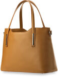 Elegantní dámská kožená kabelka z pravé kůže – camel - 2