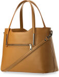 Elegantní dámská kožená kabelka z pravé kůže – camel - 3