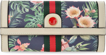 Monnari velká dámská peněženka s tropickým vzorem velká barevná peněženka - vícebarevná