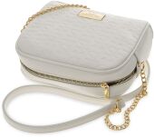 Dámská kabelka s logem Top Secret s reliéfem elegantní kabelka s řetízkem - bílá - 3