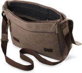 Stylová pánská taška s klopou dvoukomorová harolds a4 - hnědá  - 4