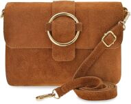 Semišová dámská kabelka italská kožená listonoška vera pelle - 2