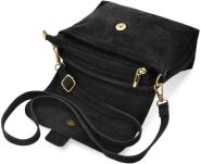 Semišová dámská kabelka italská kožená listonoška vera pelle - 7