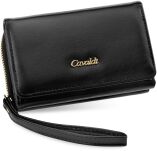 Dámská peněženka ekologická kožená prostorná - černá - 5