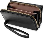 Dámská peněženka ekologická kožená prostorná - černá - 4