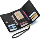 Dámská peněženka ekologická kožená prostorná - černá - 3