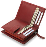 Funkční dámská peněženka money maker se svorkou přírodní kůže - 4