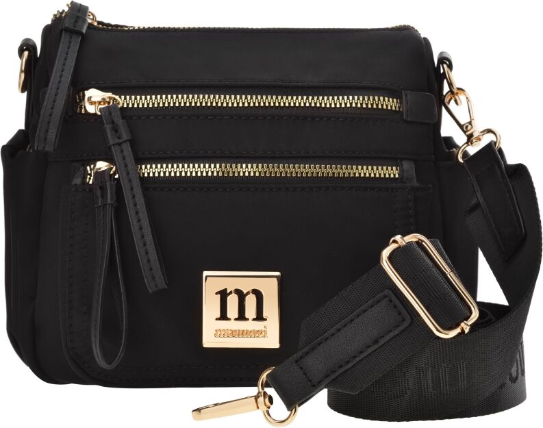 Monnari dámská crossbody malá kabelka na každý den s kapsami a nastavitelným popruhem - černá