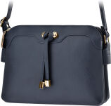 Klasická crossbody kabelka s dlouhým popruhem dvoukomorová - tmavě modrá - 2