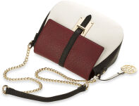 Velká dámská crossbody kabelka LYDC LONDON s řetízkem - šedá - 4