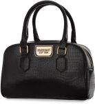 Monnari elegantní klasická dámská malá kabelka do ruky a na rameno s řetízkem a vzorem kůže croco - černá - 2