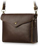 Malá klasická kabelka crossbody ve vintage stylu - hnědá - 3