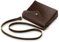 Malá klasická kabelka crossbody ve vintage stylu - hnědá - 5