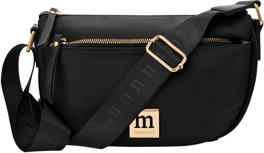Monnari taška crossbody sportovní kabelka listonoška ledvinka na každý den - černá
