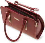 Pevná dámská kabelka shopper - červená - 5