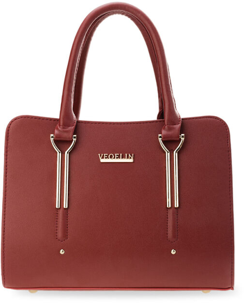 Pevná dámská kabelka shopper - červená