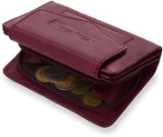 Kožená dámská peněženka money maker na mince - fialová - 4