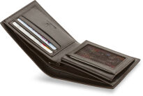 Moderní horizontální pánská peněženka hnědá - 4