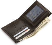 Moderní horizontální pánská peněženka hnědá - 5