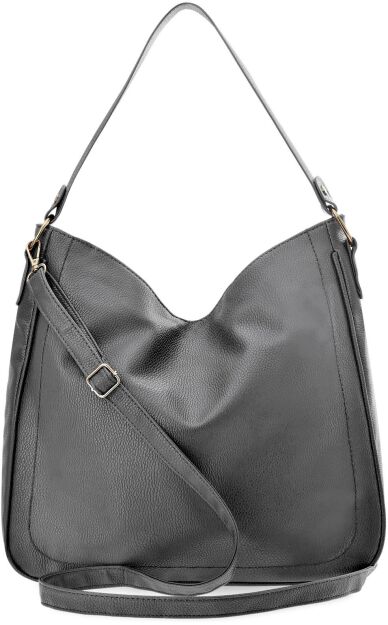 Dámská objemná kabelka shopper taška pytel s dvěma páskami - šedý