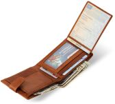 Horizontální pánská peněženka BAG STREET kůže - bordó - 5
