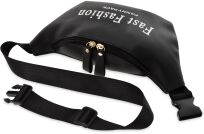 Dámská crossbody černá kabelka módní bederní eldvinka taštička z eko kůže - 2