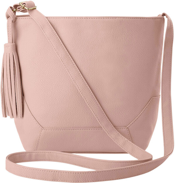 Univerzální crossbody kabelka s třásněmi boho - růžová