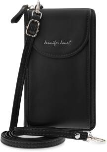 Jennifer jones malá dámská kabelka peněženka pouzdro na telefon 2v1 mini listonoška psaníčko - černá