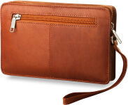 Pánské kožené etue na dokumenty peníze hnědá - 3