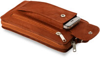 Pánské kožené etue na dokumenty peníze hnědá - 4
