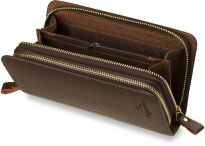 Elegantní pánská peněženka, kapsička, obal na karty na pásek či do ruky hnědá - 5