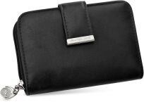 Prostorná dámská peněženka z měkké ekologické kůže rozkládací jako dárek - černá - 5